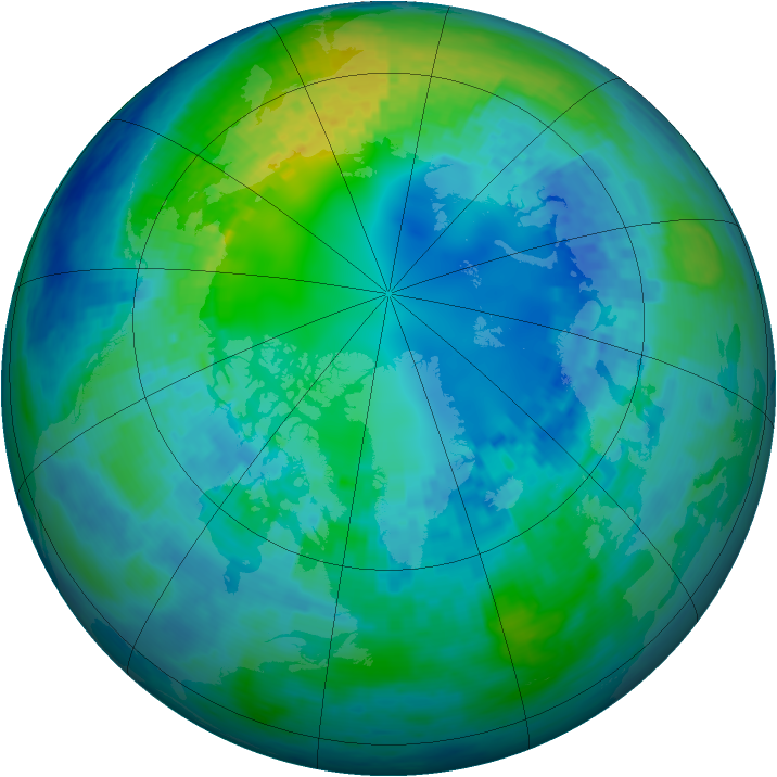 Arctic ozone map for 23 October 2004